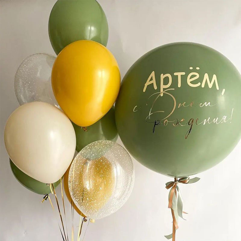 Букет ромашек 5 штук из шаров (ШДМ) аэродизайн