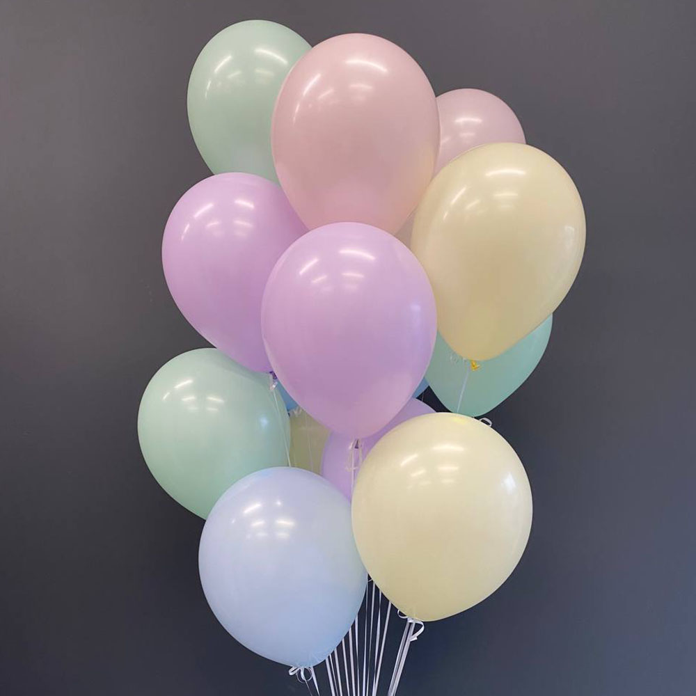 Гелиевый воздушный шар 12 дюймов (30 см) с обработкой клеем HiFloat красный, белый, розовый, фиолетовый, зеленый, синий Sempertex